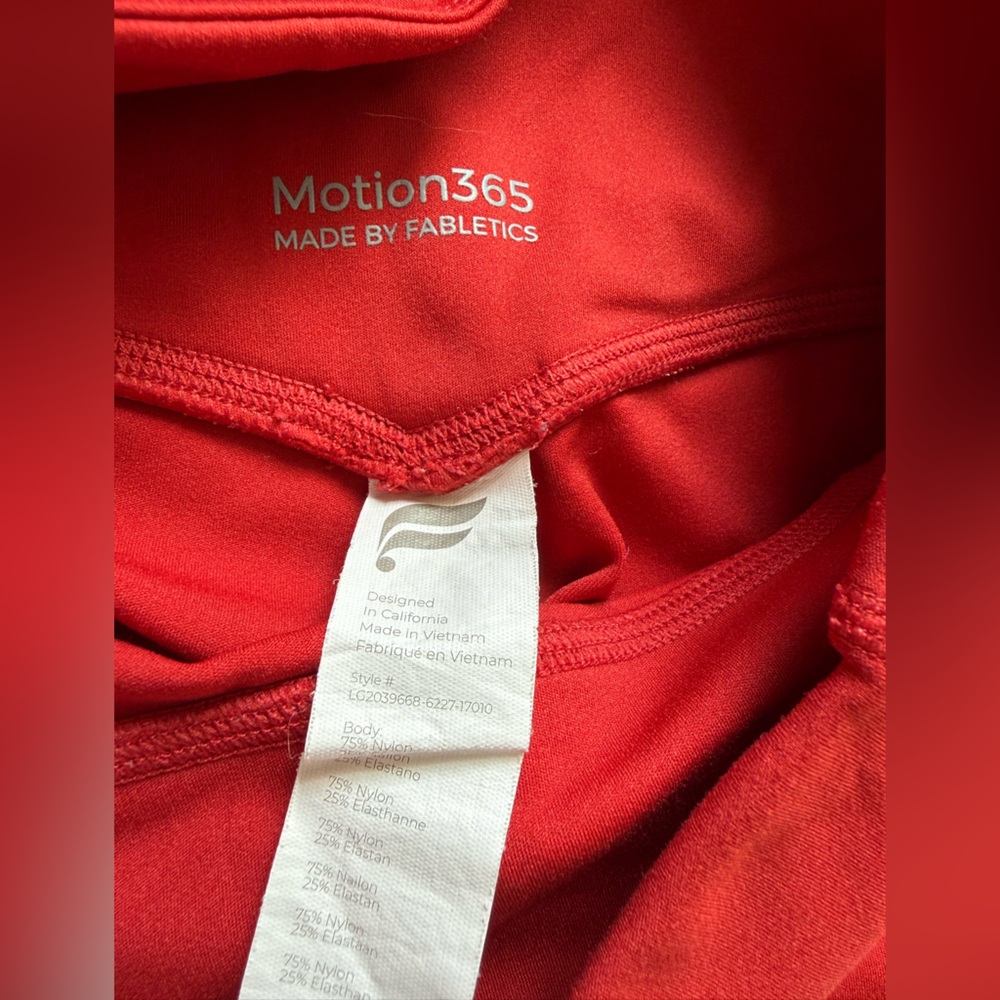 Fabletics Motion365 Women’s Size XXS High-Waisted Red Leggings Activewear VGUC - Picture 9 of 10